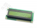Display LCD HD44780 - 16x2 zwart op geel-groen met I2C interface